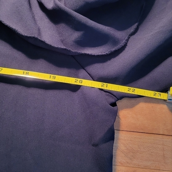 Dobby Mesh Dot Shoulder Ruffle Frill Trim Top Size 14 - Picture 11 of 12